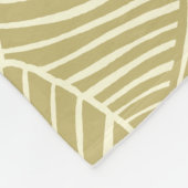 Zebra Palm Hawaiian Tropical Khaki Fleecedecke (Ecke)