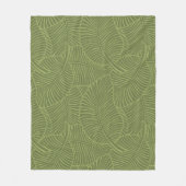 Zebra Palm Hawaiian Tropical Olive Green Fleecedecke (Vorderseite)