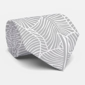 Zebra Palm Hawaiian Tropical - Silver Gray Krawatte (Gerollt)