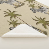 Zebra & Palm Trees Sherpa Blanket Sherpadecke (3/4)
