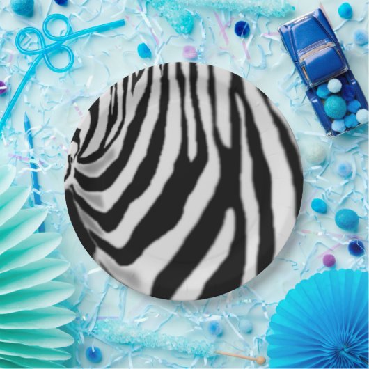 Zebra Paper Tellers Zebras Striped Pappteller (Party)