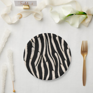 Zebra: Papierplatte Pappteller