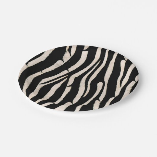 Zebra: Papierplatte Pappteller (Schrägansicht)