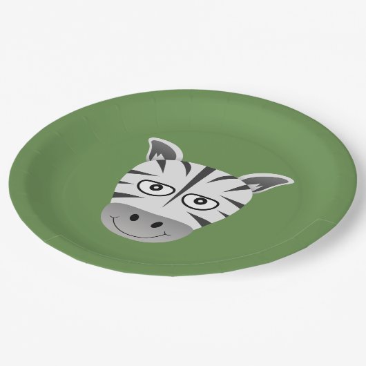 Zebra Pappteller (Schrägansicht)