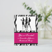 Zebra-Party Einladung (Stehend Vorderseite)