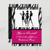 Zebra-Party Einladung (Vorne/Hinten)