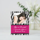 Zebra-Party Einladung (Stehend Vorderseite)