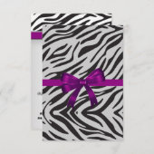 Zebra Party Einladung Junggeselinnen-Abschied (Vorne/Hinten)