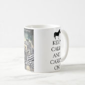 Zebra-Party - Ruhe bewahren und fortfahren Kaffeetasse (VorderseiteRechts)