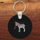 Zebra Partying Animals Having A Party Schlüsselanhänger (Vorderseite)