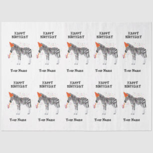 Zebra Partying - Tiere bei der Geburtstagsparty Seidenpapier