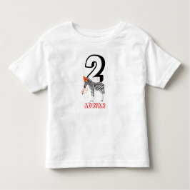 Zebra Partying - Tiere Geburtstagsparty Kinder im  Kleinkind T-shirt