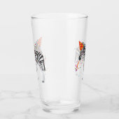 Zebra Partying - Tiere mit Party Glas (Rechts)