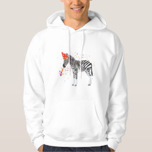 Zebra Partying - Tiere mit Party Hoodie