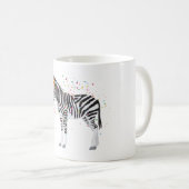Zebra Partying - Tiere mit Party Kaffeetasse (VorderseiteRechts)