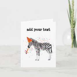 Zebra Partying - Tiere mit Party Karte