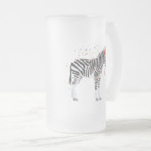 Zebra Partying - Tiere mit Party Mattglas Bierglas (VorderseiteRechts)