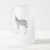 Zebra Partying - Tiere mit Party Mattglas Bierglas (Vorderseite Links)