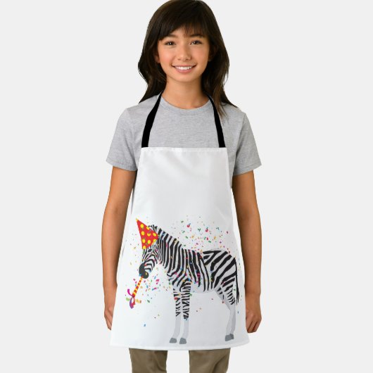 Zebra Partying - Tiere mit Party Schürze (Insitu)