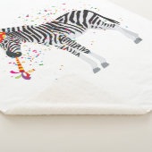 Zebra Partying - Tiere mit Party Sherpadecke (3/4)