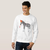 Zebra Partying - Tiere mit Party Sweatshirt (Vorne ganz)