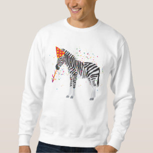 Zebra Partying - Tiere mit Party Sweatshirt