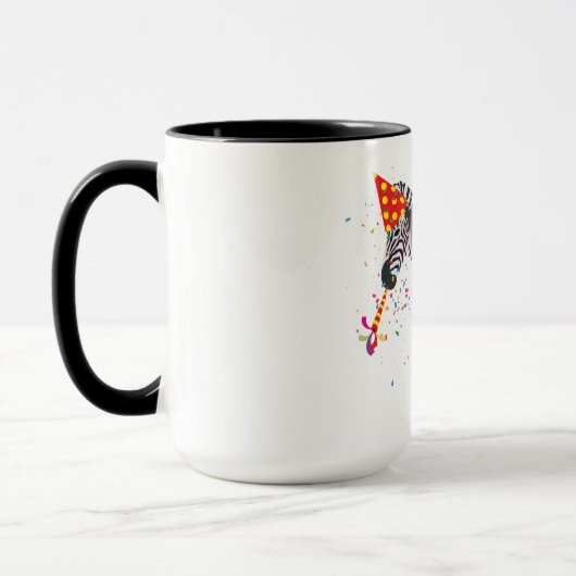 Zebra Partying - Tiere mit Party Tasse (Links)
