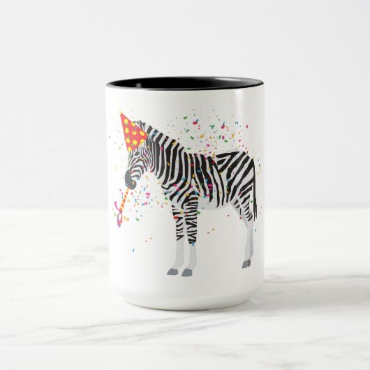 Zebra Partying - Tiere mit Party Tasse (Zentrum)