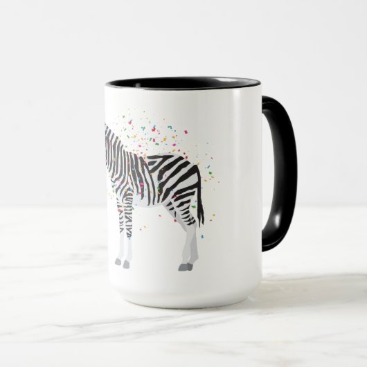 Zebra Partying - Tiere mit Party Tasse (VorderseiteRechts)