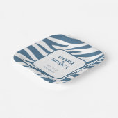Zebra Pastel Blue Paper Tellers & Bowls - Stilvoll Pappteller (Gewinkelt)