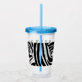 Zebra Pattern Acryltrinkbecher (Rechts)