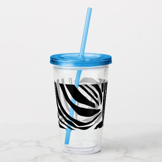 Zebra Pattern Acryltrinkbecher (Rückseite)
