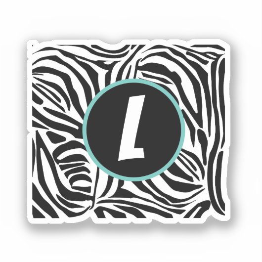 Zebra Pattern Aufkleber (Vorderseite)