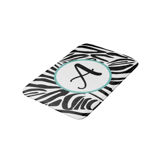 Zebra Pattern Badematte (Schrägansicht)