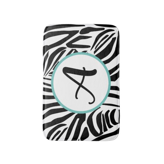 Zebra Pattern Badematte (Vorderseite Vertikal)