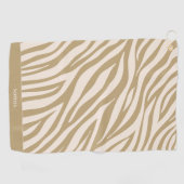 Zebra Pattern-Beige- Golfhandtuch (Horizontal)