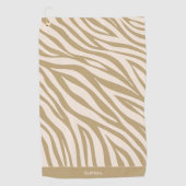 Zebra Pattern-Beige- Golfhandtuch (Vorderseite)