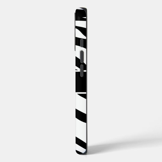 Zebra Pattern Black and White Personalized  Case-Mate iPhone Hülle (Rückseite / Links)