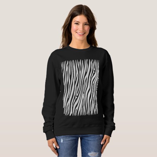 Zebra Pattern Carnival Costume Zebra Stripes Fancy Sweatshirt (Vorne ganz)