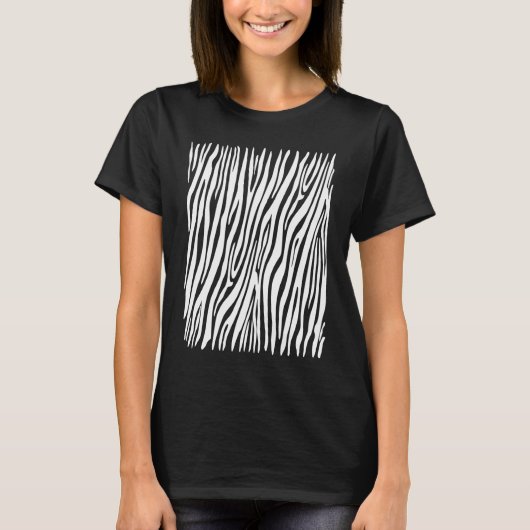 Zebra Pattern Carnival Costume Zebra Stripes Fancy T-Shirt (Vorderseite)