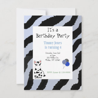 Zebra Pattern Einladung zum Geburtstag