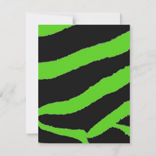 Zebra Pattern Einladung zum Geburtstag (Rückseite)