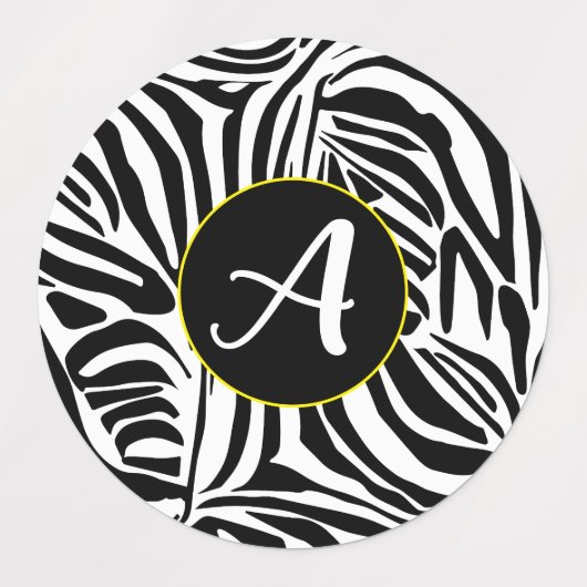 Zebra Pattern Etiketten (Design 1)