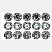 Zebra Pattern Etiketten (Blatt)