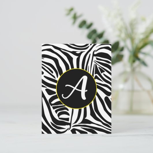 Zebra Pattern Feiertagskarte (Stehend Vorderseite)