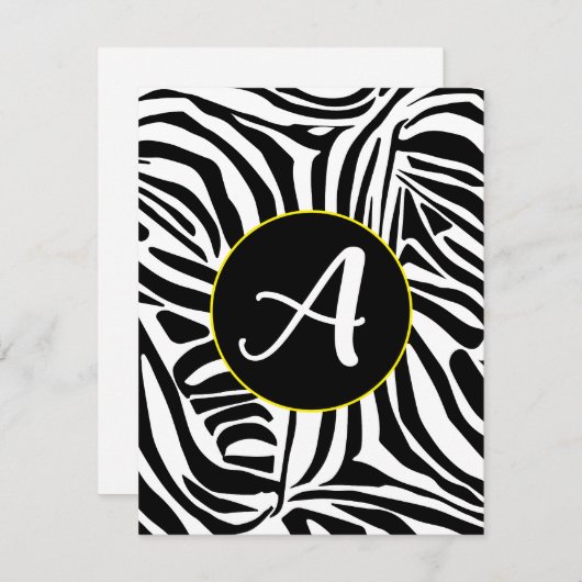 Zebra Pattern Feiertagskarte (Vorne/Hinten)