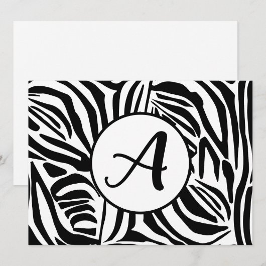 Zebra Pattern Feiertagskarte (Vorne/Hinten)