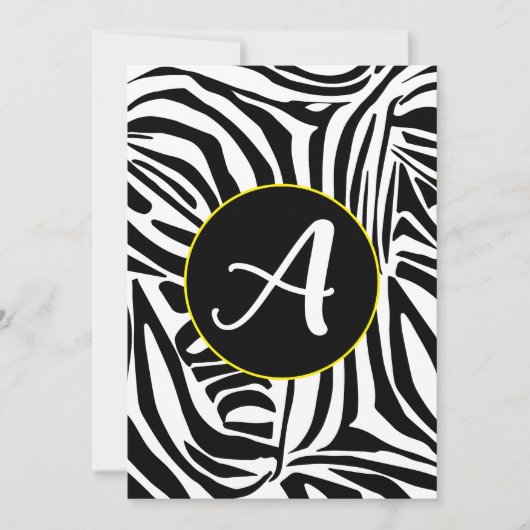 Zebra Pattern Feiertagskarte (Vorderseite)