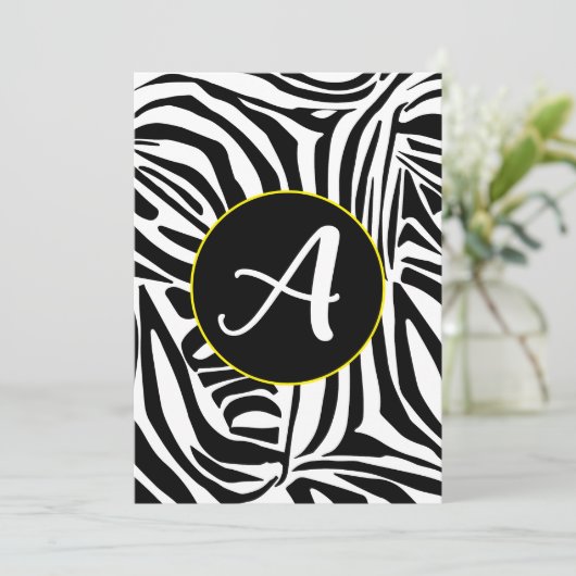 Zebra Pattern Feiertagskarte (Stehend Vorderseite)