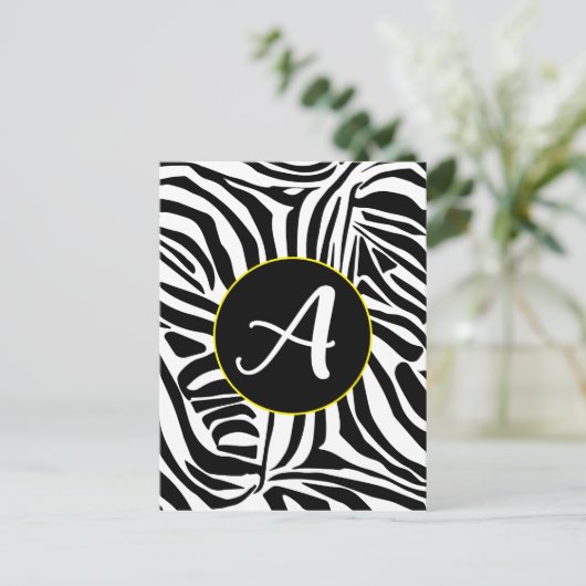 Zebra Pattern Feiertagspostkarte (Stehend Vorderseite)